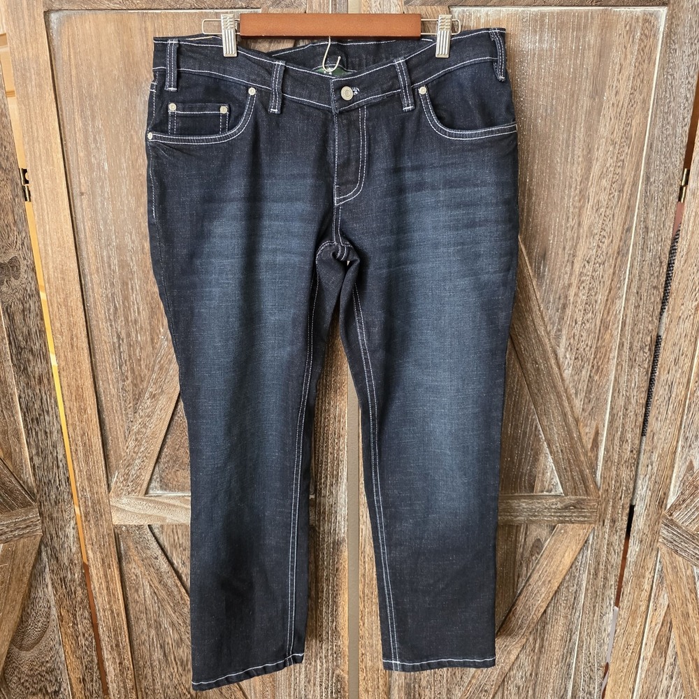 Make Your Own Jeans MYOJ Jeans Size 35" x 29" Dark Wash Straight Leg Stretch New